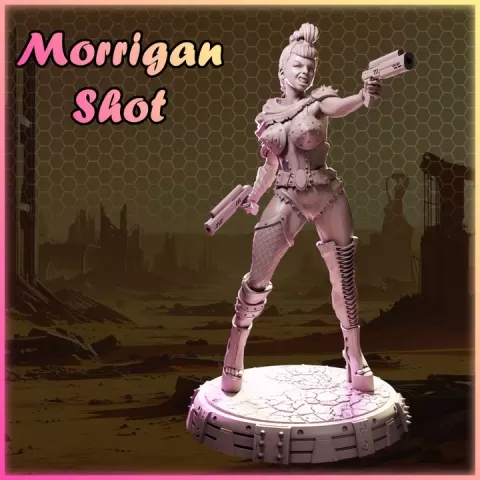 Morrigan Shot from Ladies of Nuke City by Black Bird Miniatures