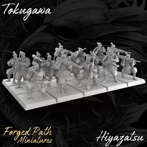 Hiyazutsu Rocket Troopers – Japanese Samurai Fire Arrow Unit | Tokugawa Bushido Miniatures | STL Set (5 Models) by Forged Path Miniatures