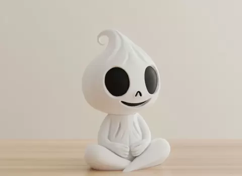 Sitting Cute Ghost