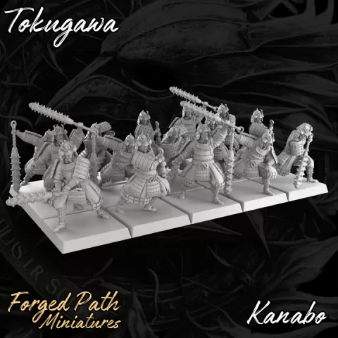 Tokugawa – Japanese Samurai Kanabo Warriors (Spiked Club Bushido STL Set) by Forged Path Miniatures