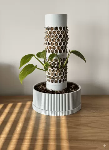 ClimbMate – Modular Moss Pole Planter with Self-Watering System