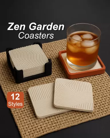 Zen Garden Coasters - 12 Styles