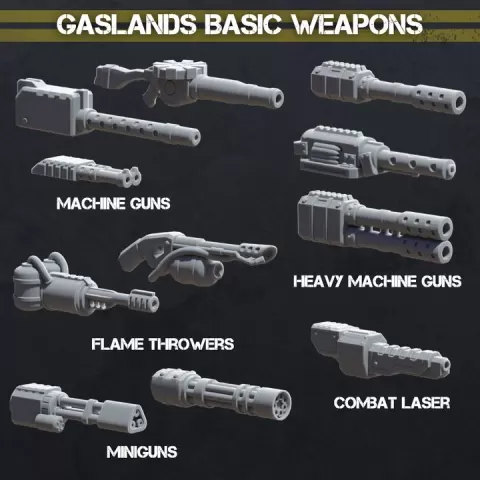 Gaslands Basic Weapon Pack by Cody H
