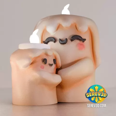 Mother’s Day Candle Holder - Cute Decorative Gift - No Supports 3D Print STL/3MF by SEREV3d