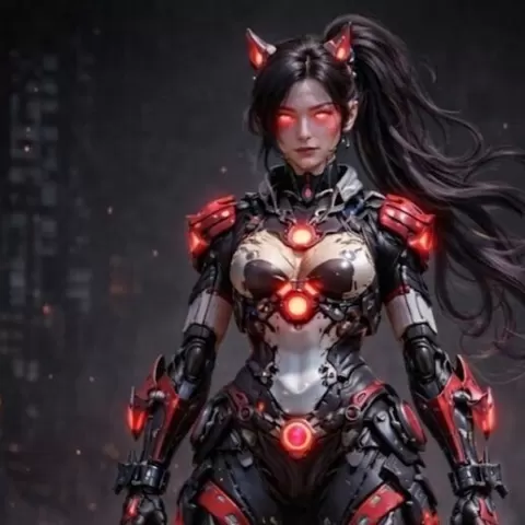 CYBERSURI – Unit K-01 “Ascension Fusion” | Cyberpunk Android Mecha Hybrid STL | Sci-Fi Waifu 3D Print Model