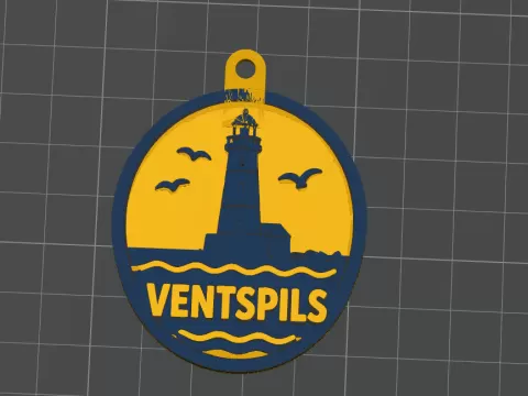 Ventspils Lighthouse Keychain