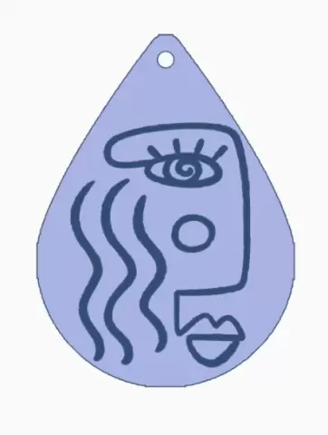 Picasso Face Earring 5.stl