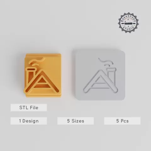Burning Stamp Tile Set, 5 Sizes, Perfect for Clay, Cookies & Fondant, Party and Celebration Decoration PRODUCT_4578