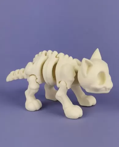 Flexi Skeleton Cat | Print-in-place | No Support