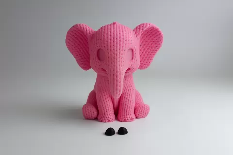 Knitted Elephant - Cute Animals