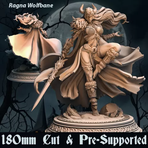 Ragna - Warrior Barbarian 180mm - Barbarian Warrior 180mm - 180mm Warrior Barbarian - Warrior Warrior by Print Fantasy