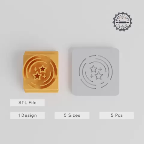 Spell Motif Stamp Tile Set, 5 Size Options for Clay & Cookies, Halloween Decoration PRODUCT_4173