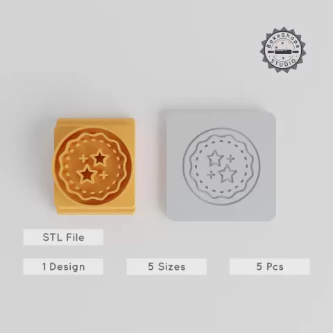 Pudding Stamp Tile Set, 5 Sizes, Dessert Treat, Perfect for Clay, Cookies & Fondant, Halloween Celebration Sweet PRODUCT_4156