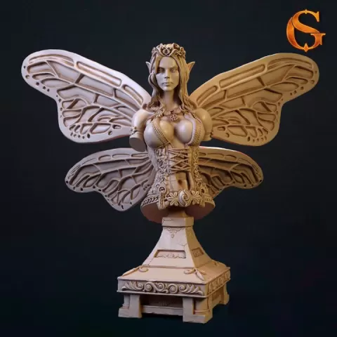 Bust. Nora Petalsplay - Female Fairy Enchantress | 75mm | Pre-Supported by SolGood Fantastic Ladies