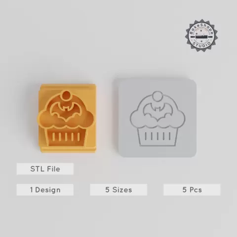Halloween Food Stamp Tile Set, 5 Sizes, Perfect for Clay, Cookies & Fondant, Party Decoration, Festive Bites, Trick or Treat Accessories PRODUCT_4104