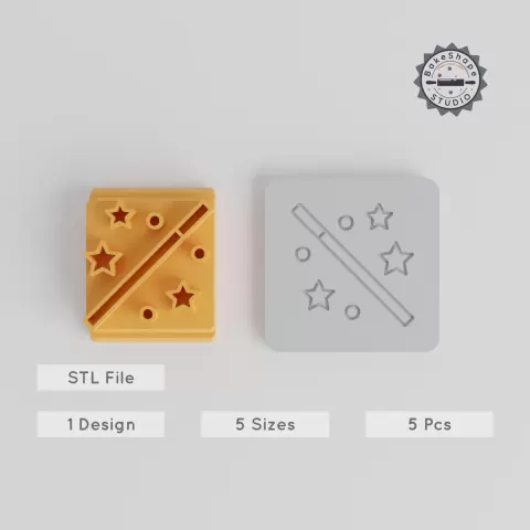 Magic Stamp Tile Set, 5 Sizes, Perfect for Clay, Cookies, Fondant & Soft Materials, Halloween Theme PRODUCT_4134