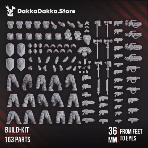 Ignisaurus Clan Warriors (build kit) - Prime Armored Battleline Squad of Space Knights by dakkadakka.store