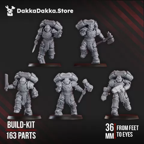 Ignisaurus Clan Warriors (build kit) - Prime Armored Battleline Squad of Space Knights by dakkadakka.store