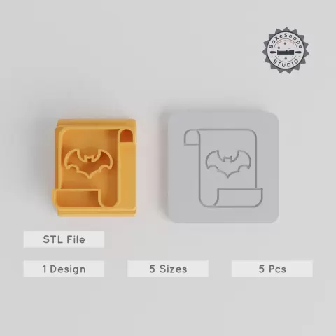 Halloween Stamp Tile Set, 5 Sizes, Perfect for Clay, Cookies & Fondant PRODUCT_4071