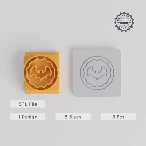 Halloween Cake Stamp Tile Set, 5 Sizes, Perfect for Clay, Cookies & Fondant Materials PRODUCT_4093