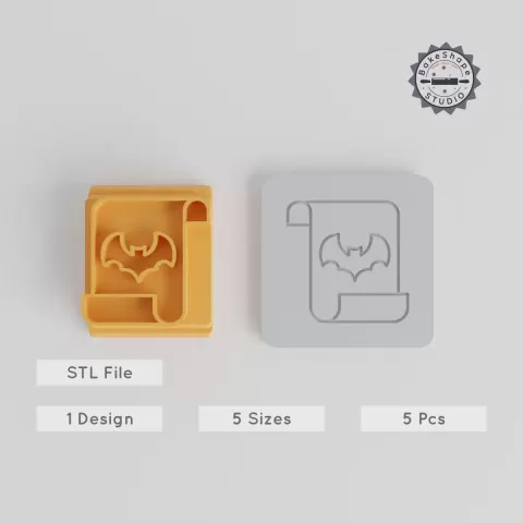 Halloween Stamp Tile Set, 5 Sizes, Perfect for Clay, Cookies, Fondant & More PRODUCT_4082