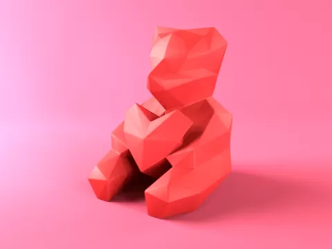 Low Poly Love Bear