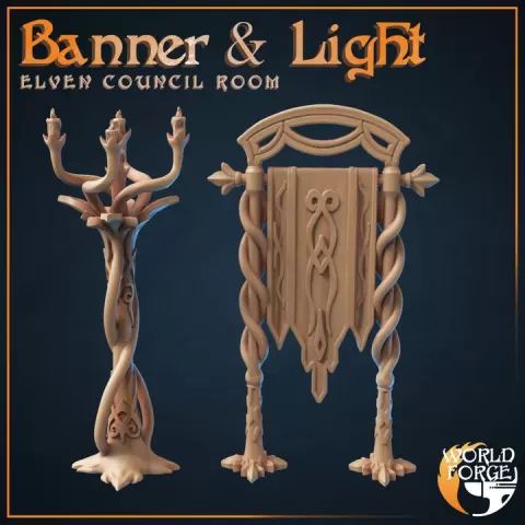 Elven Banner and Light by Embernell Studio
