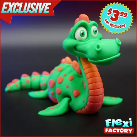 Exclusive Flexi Factory Loch Ness Monster with 3MF and XL versions included! by Flexi Factory