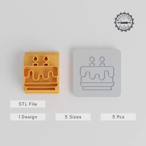 Cake Stamp Tile Set, 5 Motif Sizes 20-40mm, Ideal for Clay, Cookies & Fondant, Halloween Party & Celebration Theme PRODUCT_3965