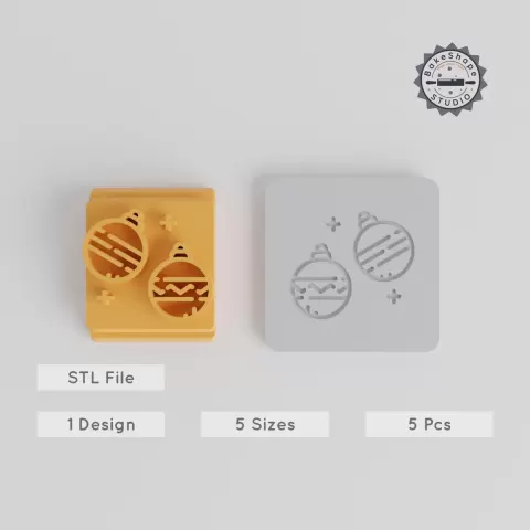 Christmas Tree Stamp Tile Set, 5 Sizes, Perfect for Clay, Cookies & Fondant, Festive Decoration, Holiday Ornament, Seasonal Toy PRODUCT_3938