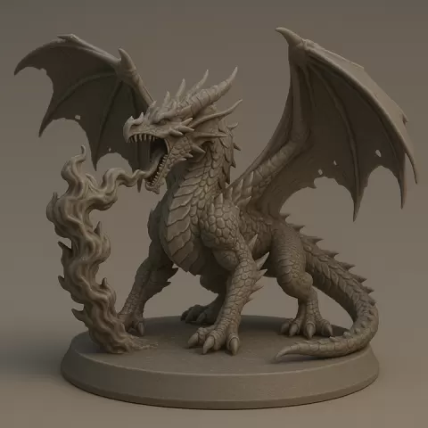Flame Warden, the Eternal Dragon of Fire by krzysztof Owczarek