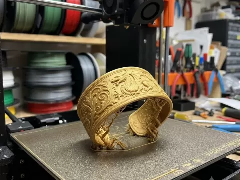 Dragon Pure Gold Bracelet