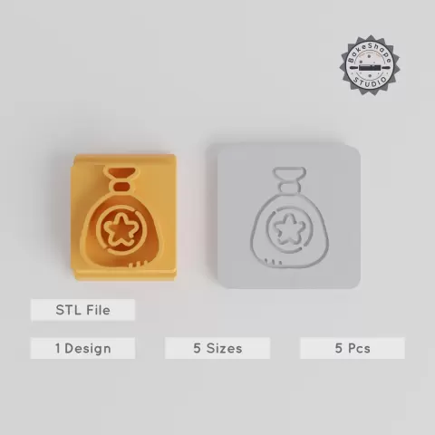 Festive Gift Stamp Tile Set, 5 Sizes, Perfect for Clay, Cookies & Fondant, Christmas Decoration PRODUCT_3875