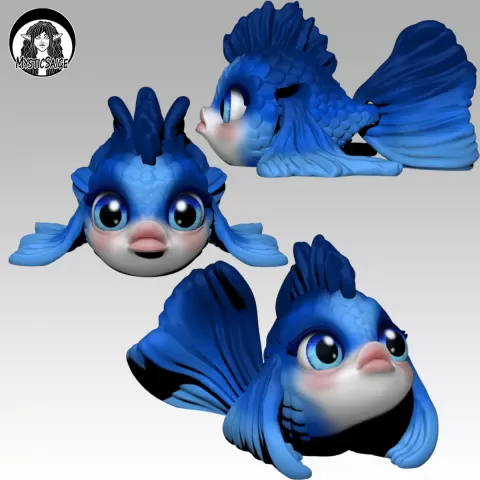 Betta Fish Puffling - Exclusive Model
