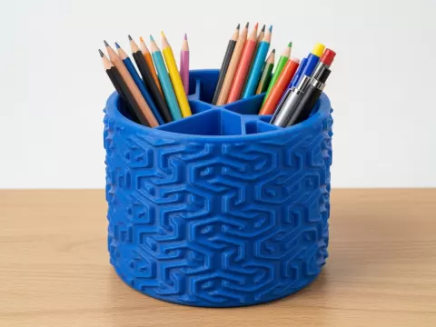 Intricate Maze Pencil Holder