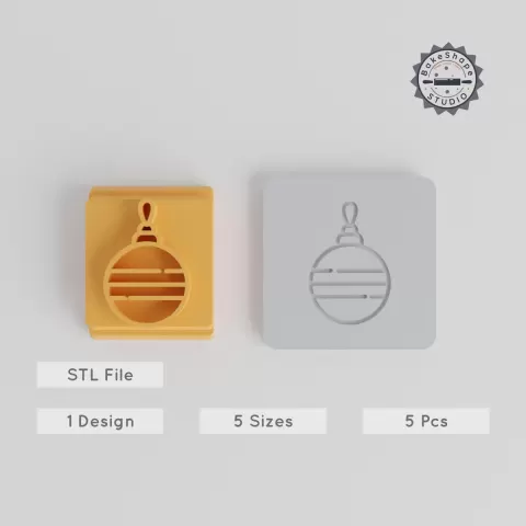 Christmas Tree Toy Stamp Set, 5 Sizes, Perfect for Clay, Cookies & Fondant, Festive Ornament, Holiday Decoration, Seasonal Bauble PRODUCT_3829