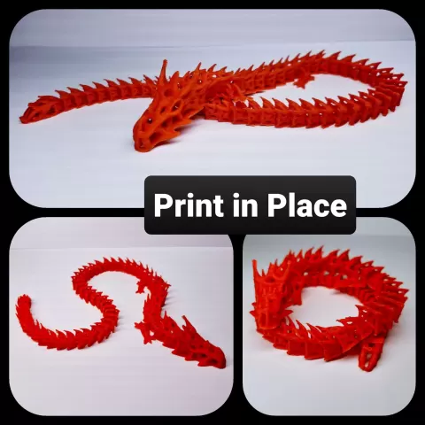 Print in Place Skeleton Dragon