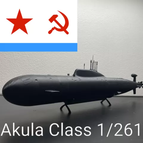 Akula Class Submarine 1/261 (FOR DISPLAY) / Military Navy Soviet Union Russia by Joshua Elias
