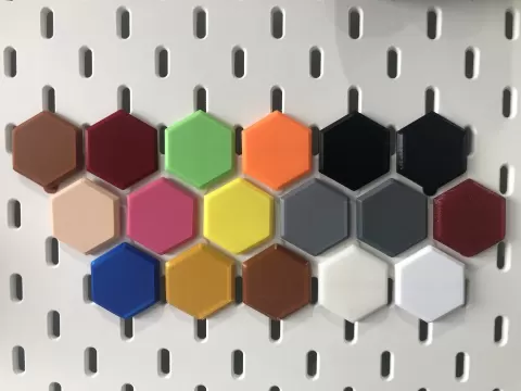 Filament colour swatches for Ikea Skadis