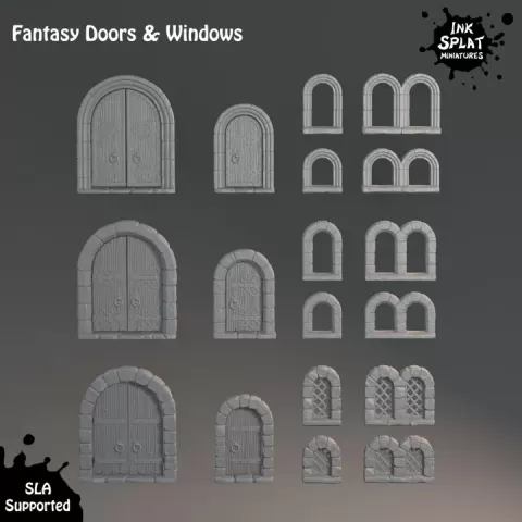 Fantasy Doors & Windows by InkSplatMiniatures