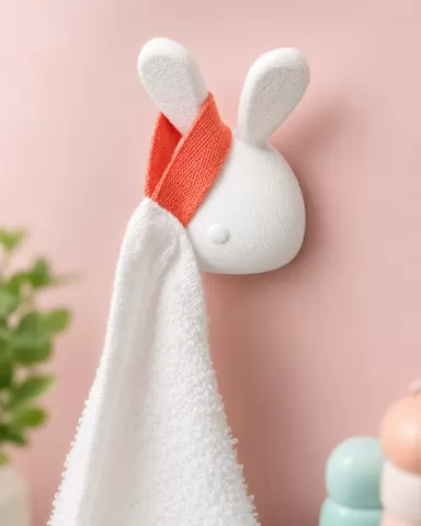Cute Bunny Kids Wall Hook for Double side tape