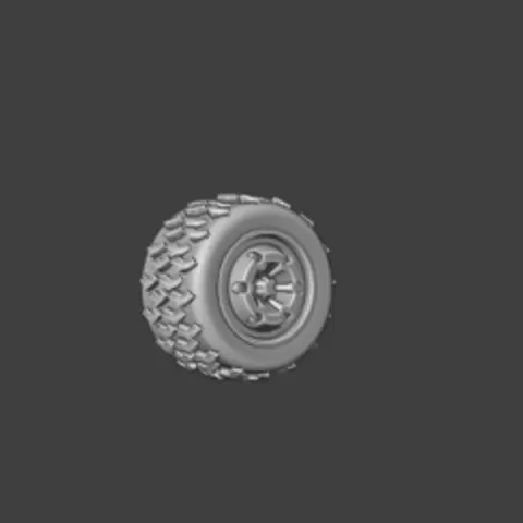 Gaslands Highway Patrol Wheel STL | 3D Printable Wheels for Post-Apocalyptic 1:64 Scale Miniature Car Combat by Michael Crossman