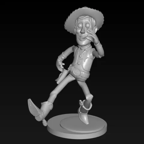 Sheriff Woody STL File for 3D Printing - Cowboy Miniature Cartoon Character Sculpture - Dynamic Pose Figurine - High Quality FDM Optimized 3D Model
