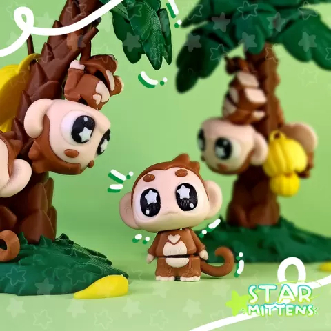 Cute Flexi Monkey Set by Star Mitty