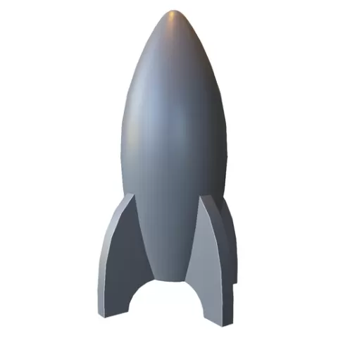 Stylized Cartoon Rocket