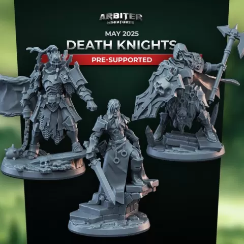 Arbiter Miniatures May 2025 Death Knights Resin Pre-supported by Arbiter Miniatures - by Theis Haagh Jakobsen