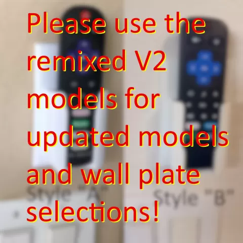 Roku Remote Wall Plate Holder