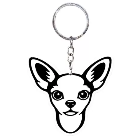 Chihuahua Deer Head Dog Keychain and Necklace 3D Print File | 3MF Jewelry Design | 0.4 Nozzle