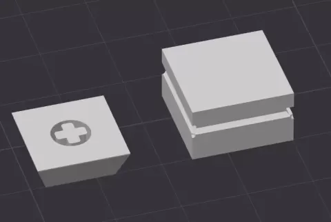 Keyboard Clicker Mount - Negative Modifier / Boolean Difference