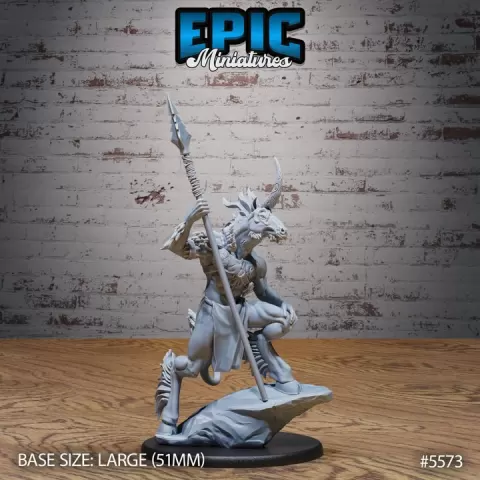 Unicorn Folk Warrior Spear / Horned Fable Tribe / Magic Forest Creature / Humanoid Rainbow Horse Beast Encounter by Epic-Miniatures